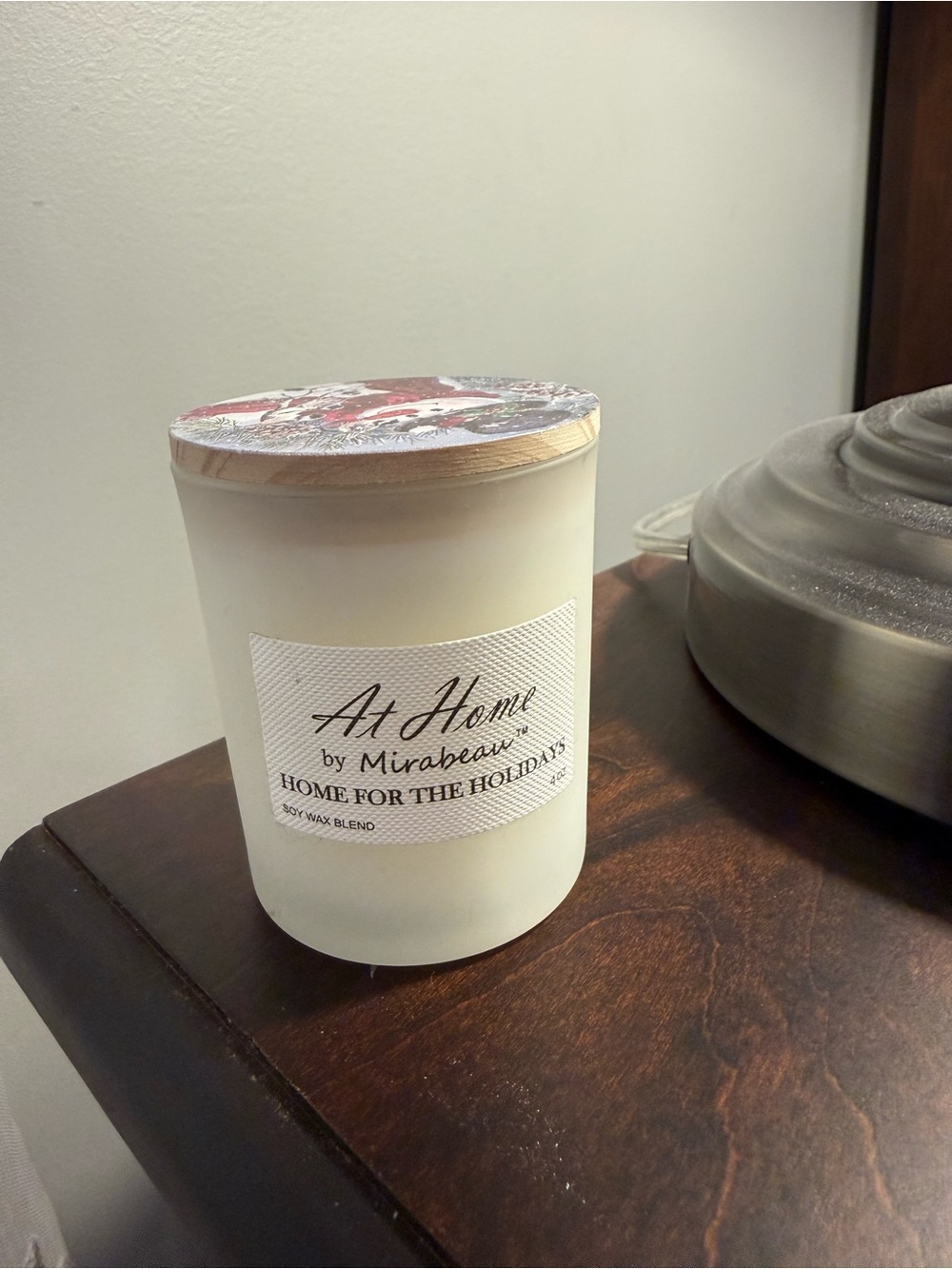 White Holiday Scented Candle Small Votive size - 2” x 2.5”